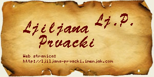 Ljiljana Prvački vizit kartica